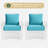 8-pcs Patio Individual Chair Cushion Covers – 4" Thick Water-repellent Replacements For 4-seat Sectional Sofa-440291426