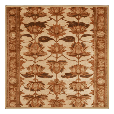 Machine Washable Persian Brown Area Rug