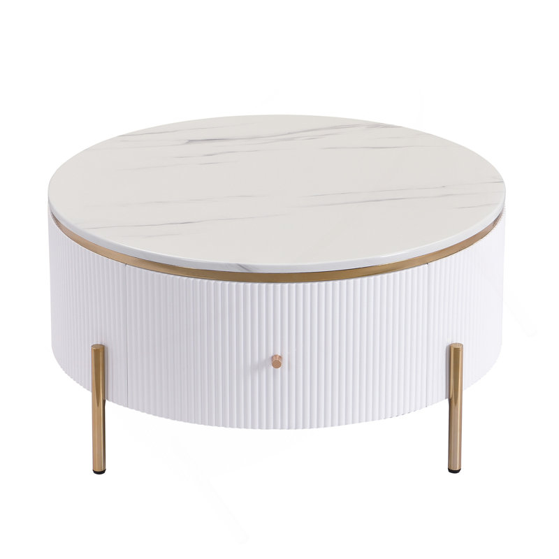 Table basse moderne avec 2 grands tiroirs de rangement Modern (31,5 po)