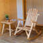 Chaise berçante d'extérieur en bois Remigio Rustic Log Rocker