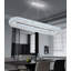 Lustre ovale moderne en cristal 47 "argenté-130141401