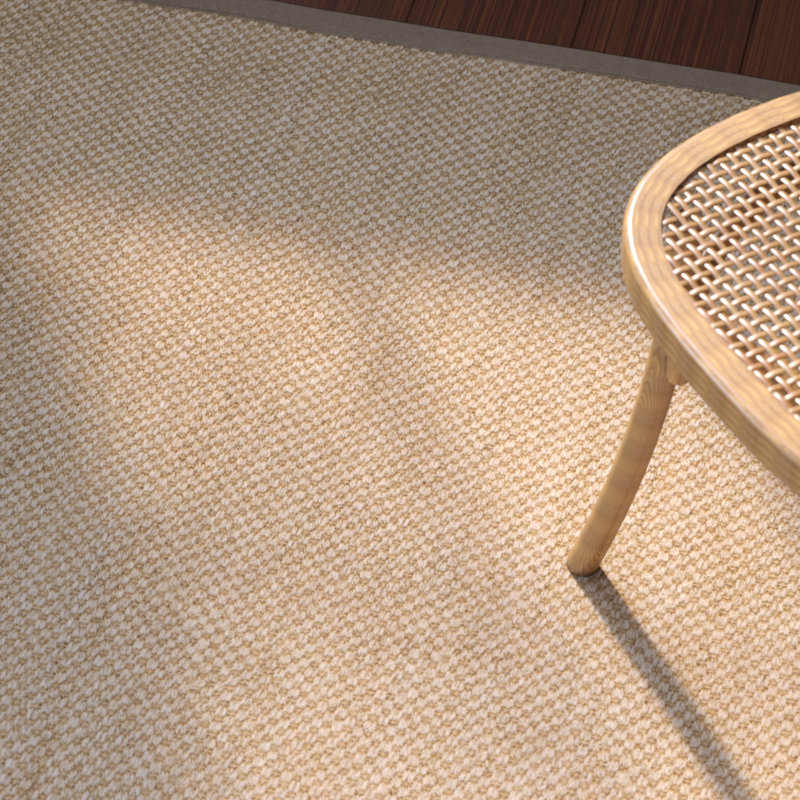 Tapis en fibre de sisal naturel Lattimore, Rectangle 2 pi x 3 pi