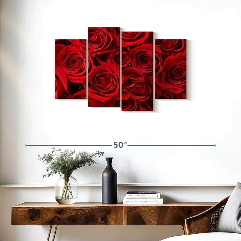 Bouquet de roses rouges Harnek, H 22 po x l 36 po