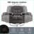 Recliners Massage Rocker Oversized with Vibration Heating, 2 Cup Holders, USB Port | Charcoal Gray | Metal &amp; Wood-2110450090