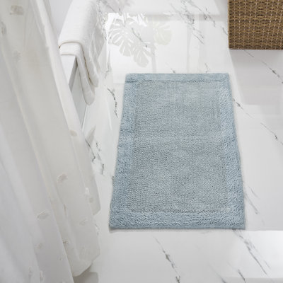 Tapis pour salle de bain réversible 100% coton touffeté de qualité supérieure Jasmyne