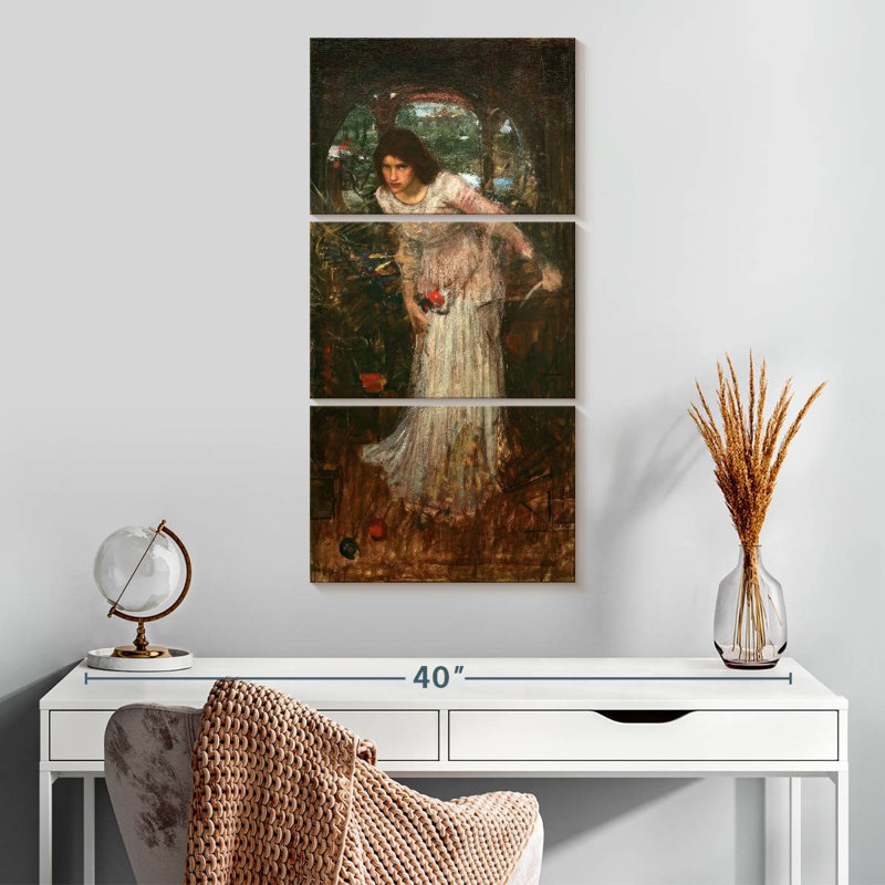 La Dame de Shalott en 1894, H 32 po x l 15 po