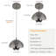 Luminaire suspendu simple à 1 lumière DEL
