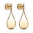 19" 2-Pack Modern Golden Wall Sconces (No Bulbs)