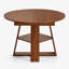 Table de salle à manger extensible 43,3 "à 59" ronde à ovale avec tablette de rangement-421720797