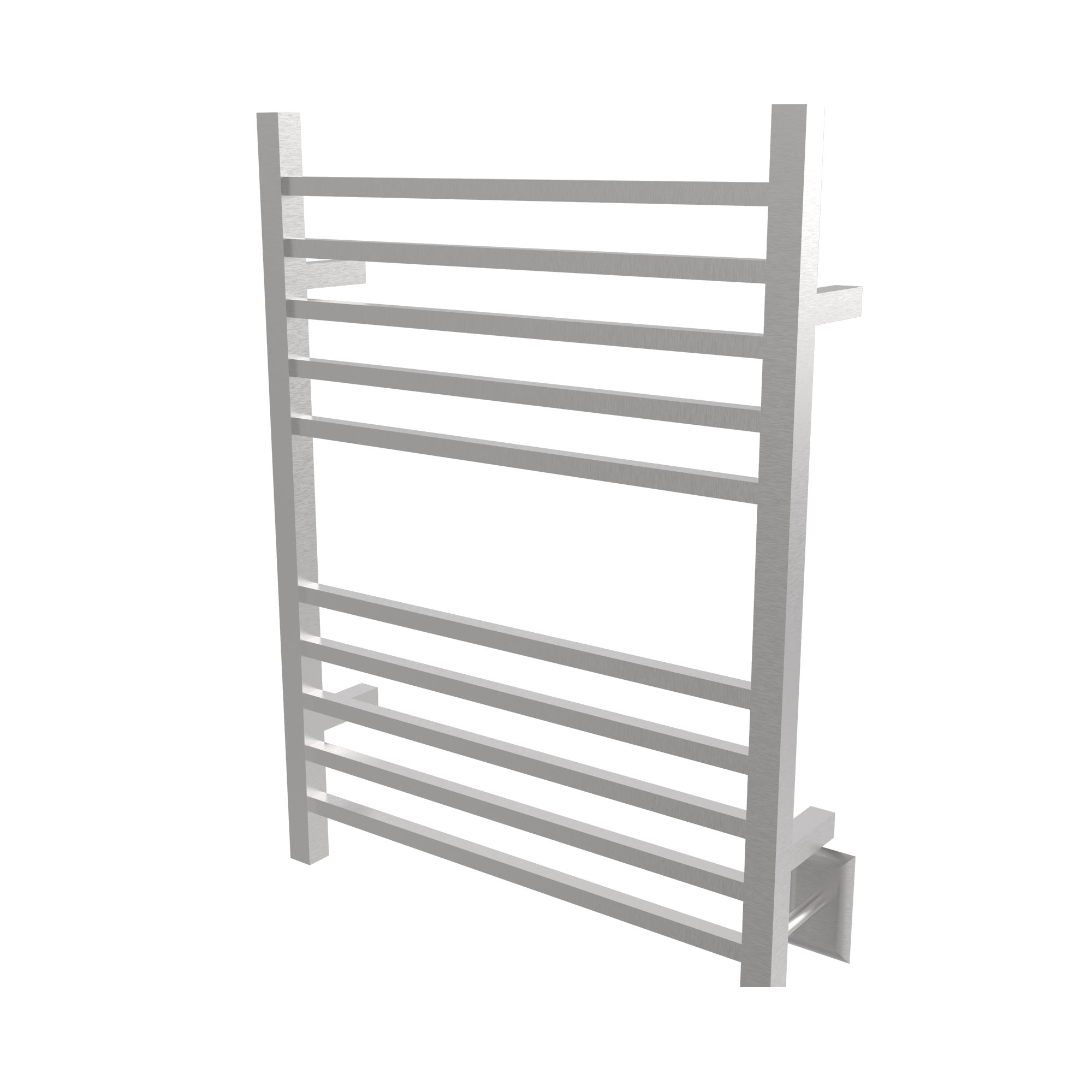 Radiant Square Wall Mounted Electric Towel Warmer, Brushed