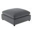 Repose-pieds en tissu gris anthracite Caylie