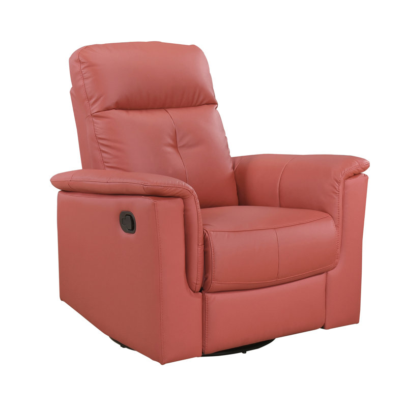 Fauteuil inclinable et pivotant rembourré, Rouge