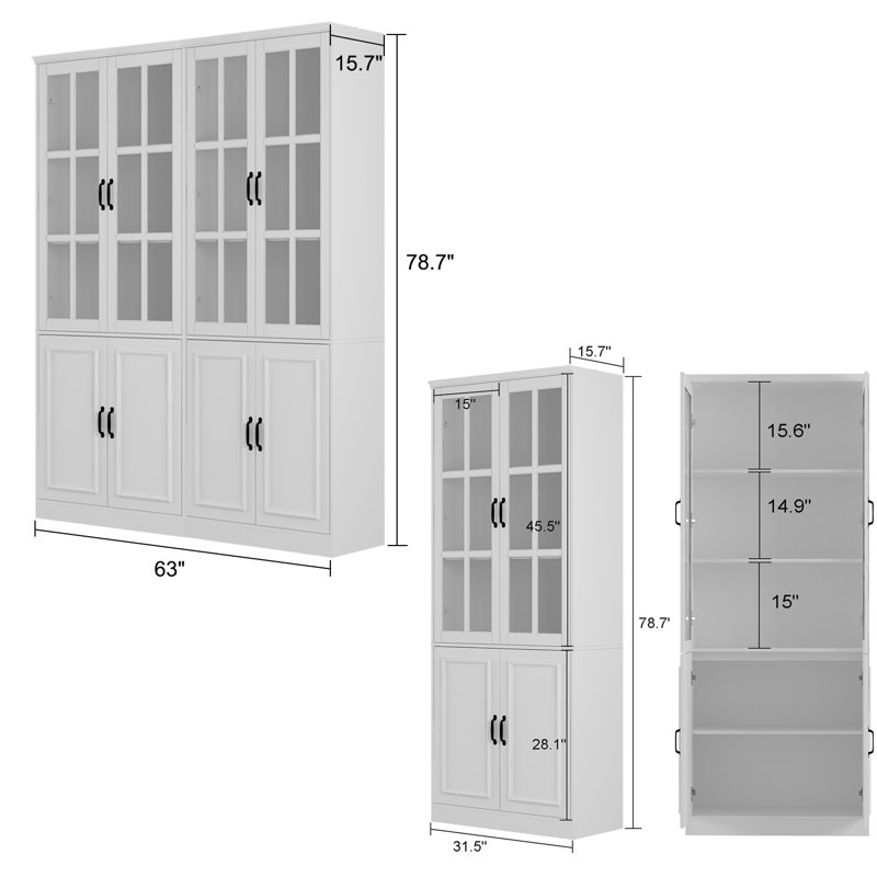 63'' Wide 10 - Shelf Storage Cabinet