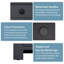 Tables de chevet avec station de charge, table de chevet rustique de 18 pouces avec 2 tiroirs de rangement et tablette ouverte-1322064405-1322064400