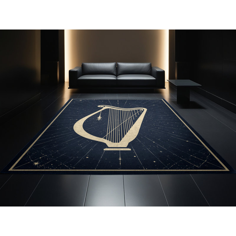 Tapis gris moelleux doux à motif de treillis classique Clements, 7 x 9