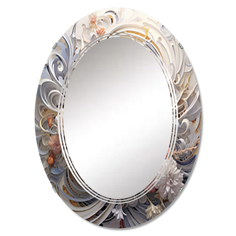 Avarose - Miroir mural moderne ovale, 36 po x 24 po