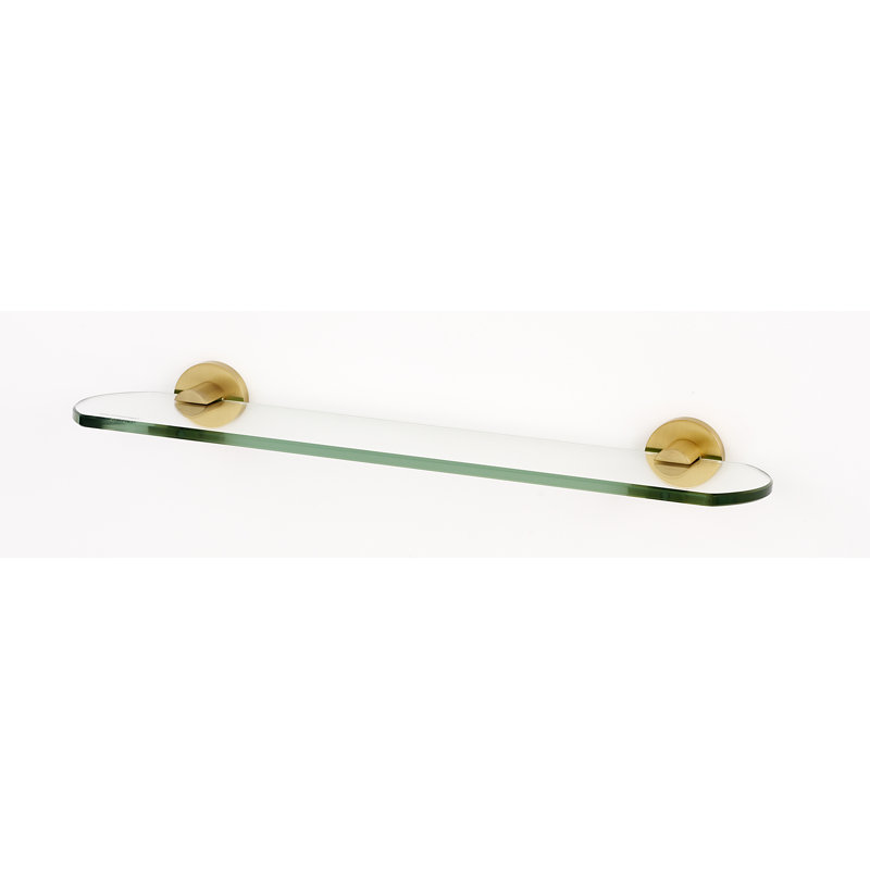 Wall Shelf, Satin Brass, 2" H x 24" W x 5" D
