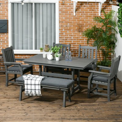 Alvonia Rectangular 6 - Person 60.25" Long Dining Set by Lark Manor