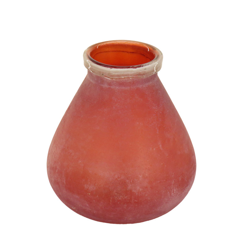 Rustic Teardrop Glass Decorative Vase, 8.75" Tall