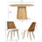 Brookelyne 4 - Person Dining Table Sets With 52'' Round Table & 4 Upholstered Fabric Chairs