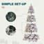 Arbre de Noël enneigé pré-éclairé-1073830570