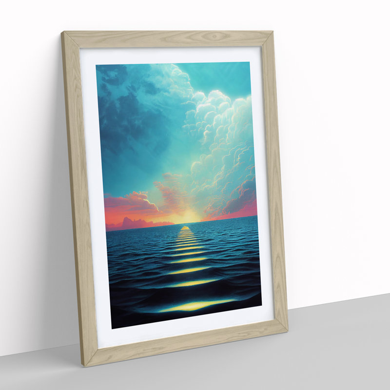 Mind Blowing Sunrise - Framed Print, 64cm H x 46cm W x 2cm D, Oak