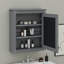 Pharmacie avec tablette réglable en hauteur, armoire de rangement au-dessus de la toilette-118436637