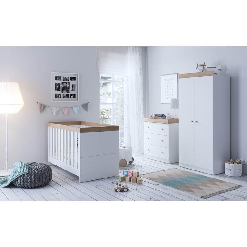 Burlington Wardrobe, White/Oak