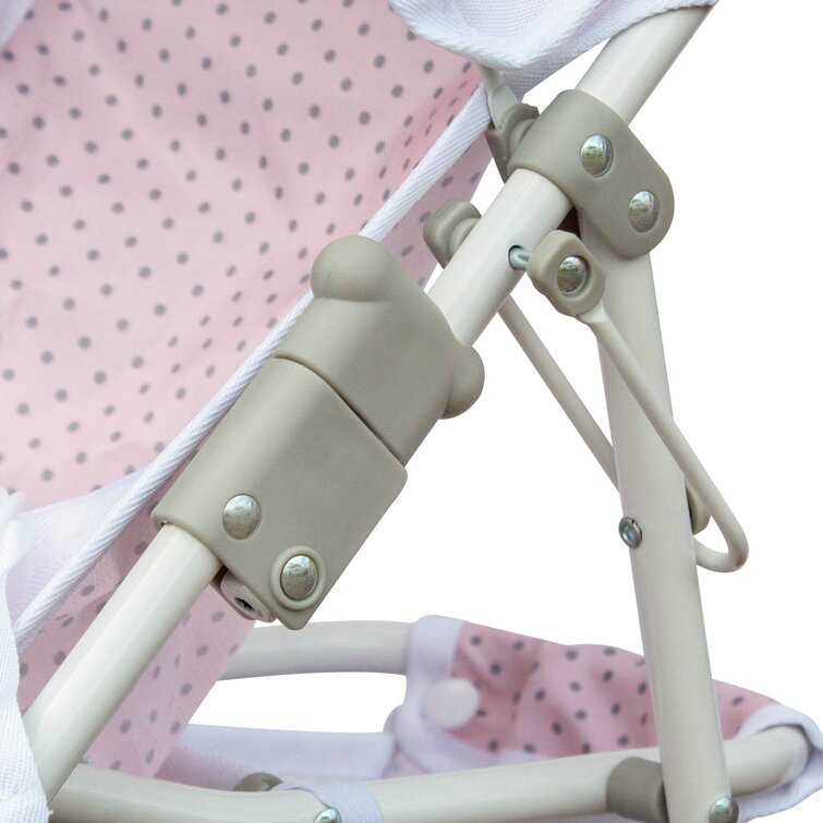 Olivia's Little World Polka Dots Princess Baby Doll Crib with Cabinet