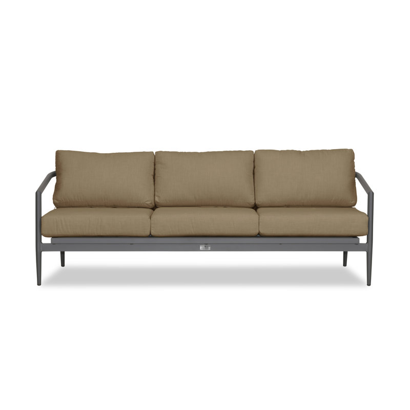 Outdoor 3 - Seat Patio Sofa, Canvas Natural Sunbrella® Canvas, Slate