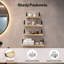 Paulownia Wood, Metal Floating Shelf