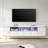 70” Fluted TV Stand with LED Lights, Entertainment Center for TVs Up to 80 Inches, Modern Media Console with Storage Cabinet, Open Shelves & Sliding Doors, TV Consoles for Living Room, White