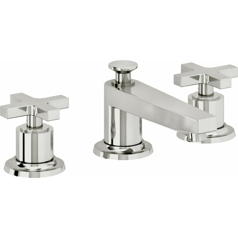 Rincon Bay 8" Widespread Faucet 2-Handle Bathroom Faucet with ZeroDrain, Cross Handle, Polished Chrome