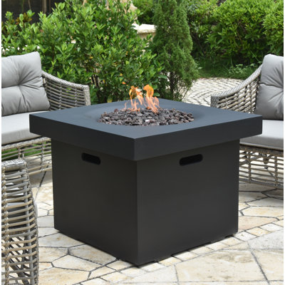 Brunhilde Dark Grey Propane Fire Pit Table
