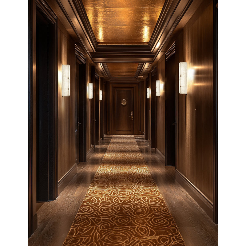 LumenAria - Medley 17" LED ADA Wall Sconce, Alabaster Rocks, 17" H x 4.5" W x 3.5" D