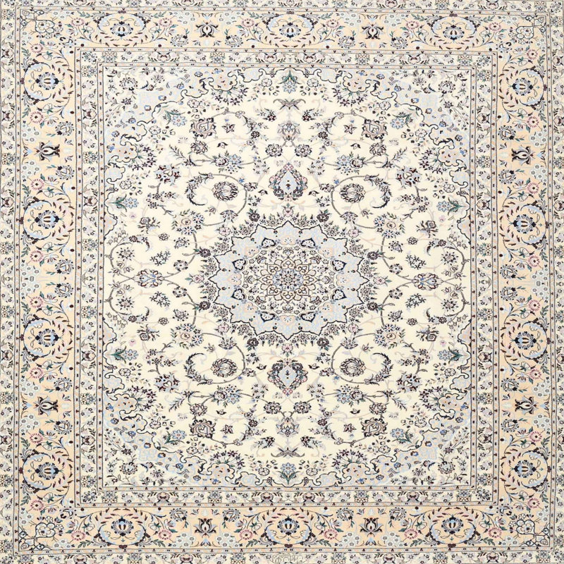 Tapis 100% traditionnel lavable à la machine 4590, Carré 7 pi