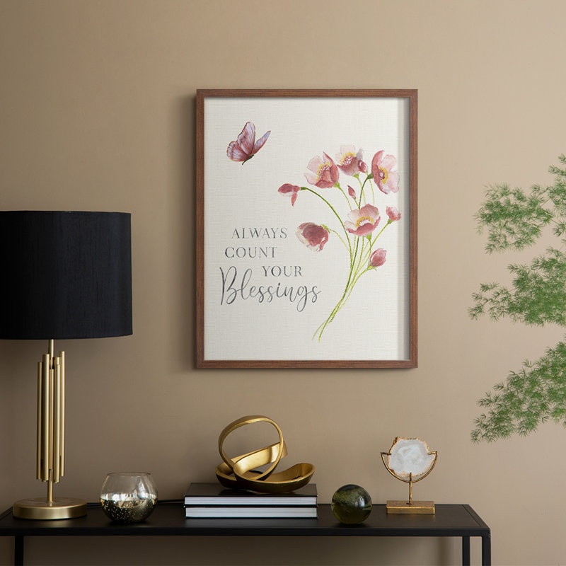 «Spring Botanical II», reproduction encadrée - bois massif, Noyer, H 21 po x l 17 po