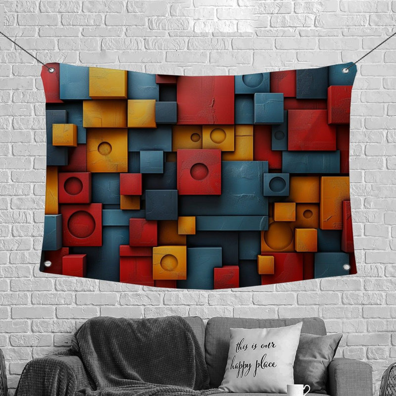 Tapisserie en tissu, H 50 po x l 60 po