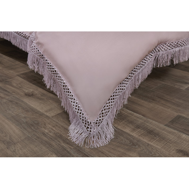 Huerta Solid Colour Duvet Cover Set with Pillowcases Included, Blush, Super King Duvet Cover