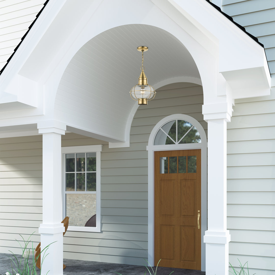 Aster 1 -Bulb 14.75" H Outdoor Hanging Lantern Breakwater Bay Fixture