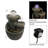 Tabletop Water Fountain- 3-Tier Waterfall with Rolling Glass Ball, Multi-Coloured LED Lights, Electric Pump & Soothing Sounds for Home by Pure Garden