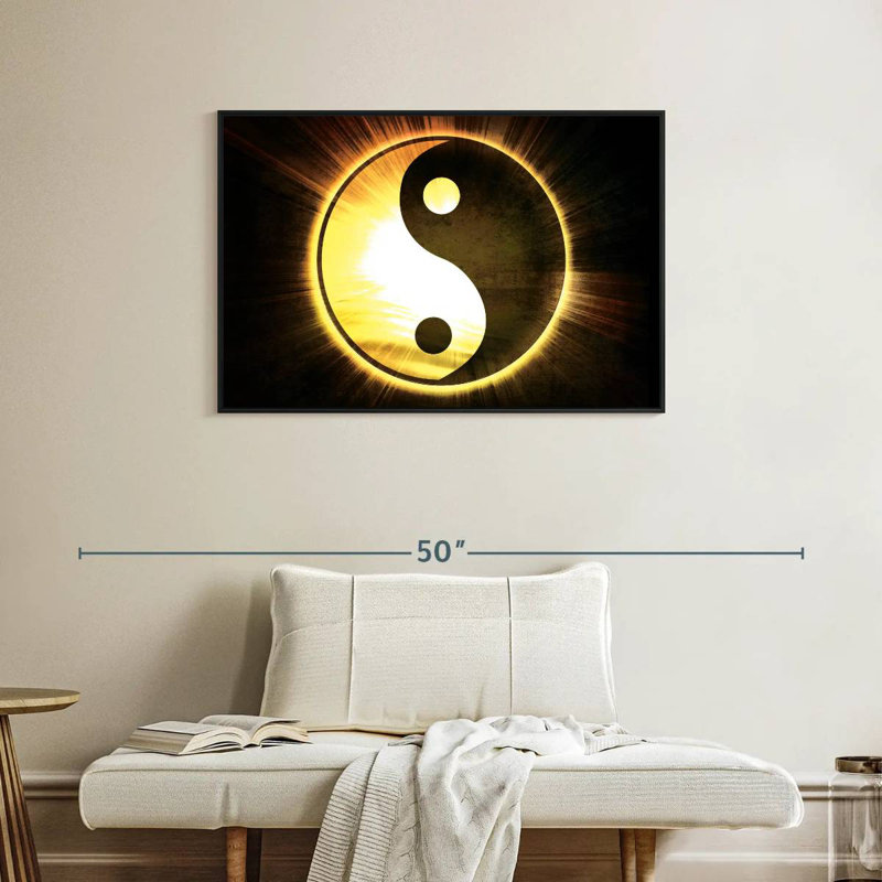 Kerrick Golden Glow Yin Yang, 25" H x 37" W