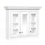 Armoire à pharmacie de salle de bain avec miroir, 5 tablettes réglables, rangement mural, portes en verre