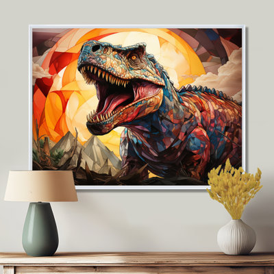 Dinosaur Prehistoric Legacy Geometric I - Dinosaur Framed Wall Art