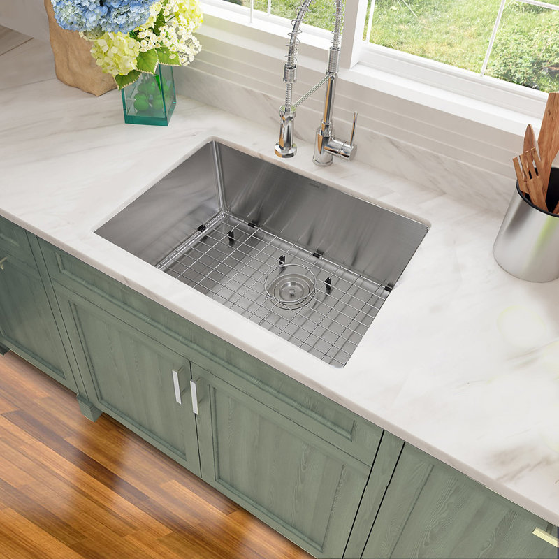 Pro Series 28'' L Stainless Steel Single Basin Kitchen Sink