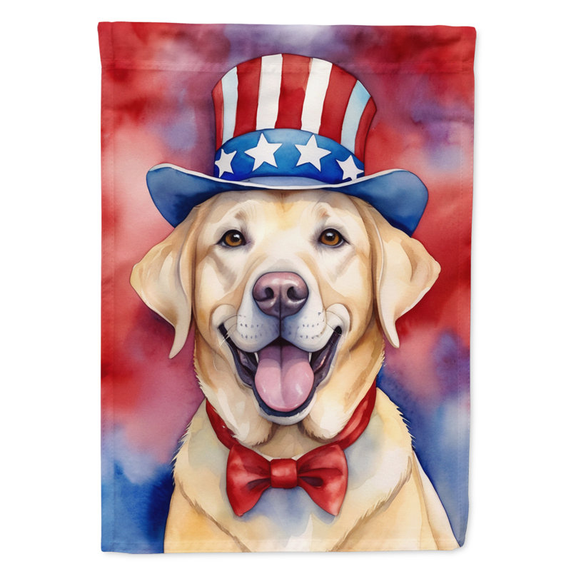 Drapeau patriotique du jardin américain, Brown/Red Labrador Retriever
