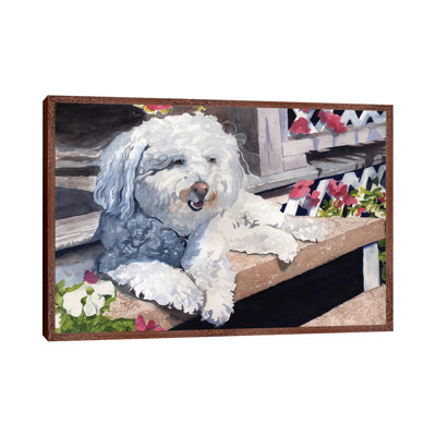 Bichon Frise Portrait by Rachel Parker - Painting on Canvas