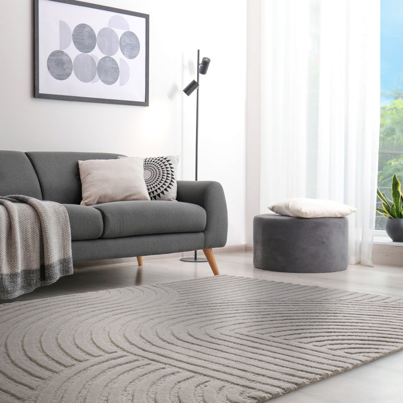 Handmade Geometric Modern Easy To Clean Rug For Living Room And Bedroom, Wool, Rectangle 200 x 290cm