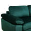 Siège en velours à 3 places en forme de L au look Mid-Century, structure en bois massif, pieds en métal à finition laiton doré, accoudoirs et coussins amovibles avec style, revêtement et base d'ingénierie, pieds