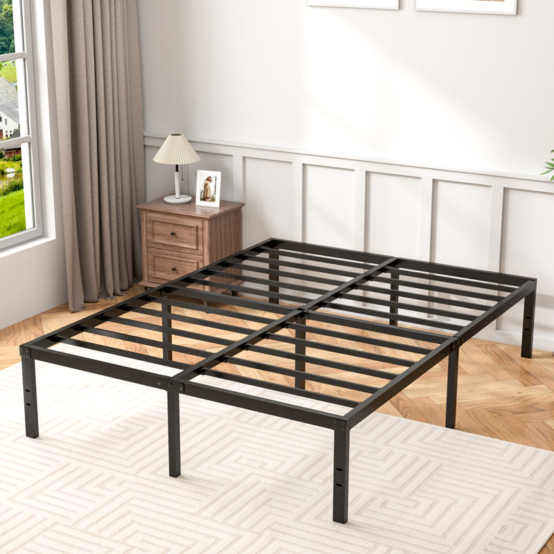 Ionna 16'' Platform Bedframe No Box Spring Needed Eassy Assembly Bed , Full